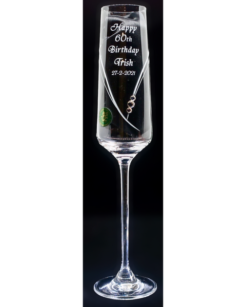 Single Diamanté Champagne/Prosecco Birthdays (PCSL516CH)
